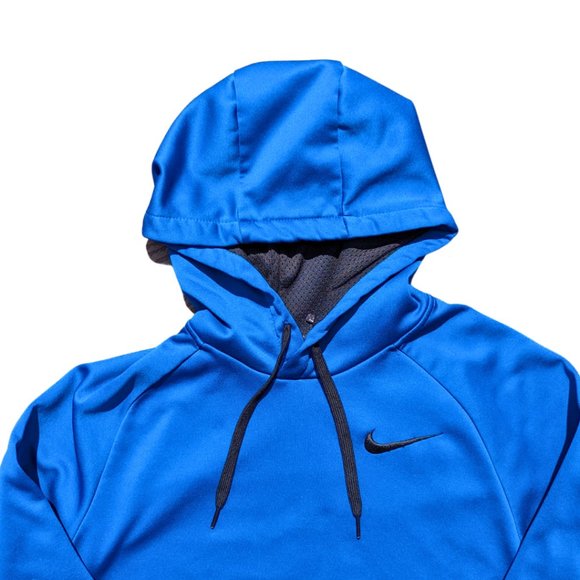 Nike Men's Medium Royal Blue & Black Dri-Fit Pullover Hoodie - Picture 5 of 11